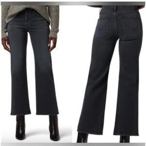 NWT Hudson Rosie High Rise Wide Leg Ankle Jeans Black Ash Size 31